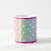 Mug Teintes pastel de rayures et de pois (Centre)