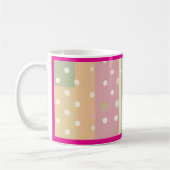 Mug Teintes pastel de rayures et de pois (Gauche)