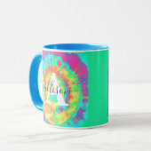 Mug Teinture à carreaux personnalisée (Devant gauche)
