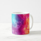 Mug Teinture à cravate arc-en-ciel de néon acide (Devant droit)
