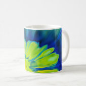 Mug Teinture Tie Dye Bleue et Jaune (Devant droit)