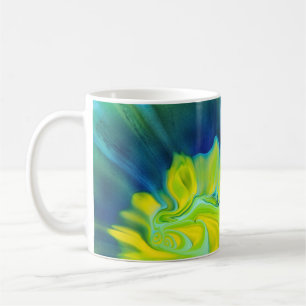 Mug Teinture Tie Dye Bleue et Jaune