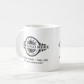 Mug Téléchargement du logo, adresse Web, entreprise pr (Devant gauche)