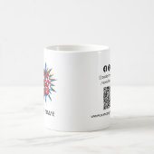 Mug Téléchargement du logo, nom du personnel, code QR, (Centre)
