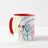 Mug Télécharger des enfants Dessiner Transformer des e (Devant gauche)