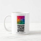 Mug Télécharger Logo Modèle Épuré Code QR Scannable (Gauche)