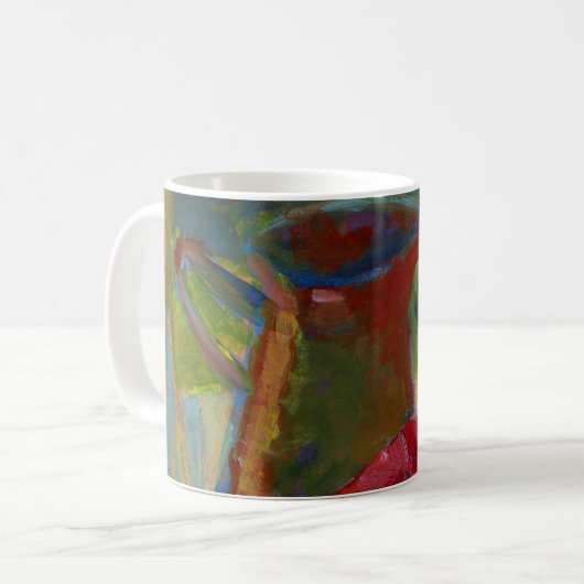 Mug Téléchargez votre oeuvre | Tourner la peinture per (Devant gauche)