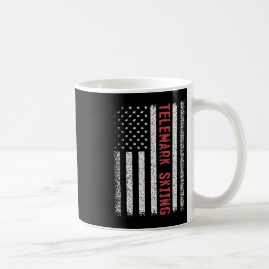 Mug Télémark Ski Drapeau Américain 4 Juillet Course de (Droite)