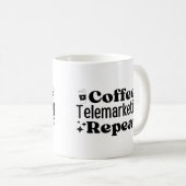 Mug Télémarketing café Répéter (Devant droit)