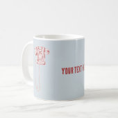 Mug téléphone à cadran rotatif des années 80 (Devant gauche)