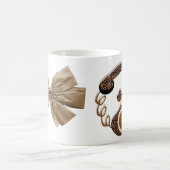Mug Téléphone de léopard avec l'arc (Centre)