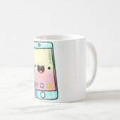 Mug Téléphone intelligent Kawaii (Devant droit)