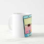 Mug Téléphone intelligent Kawaii (Devant gauche)