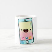 Mug Téléphone intelligent Kawaii (Centre)