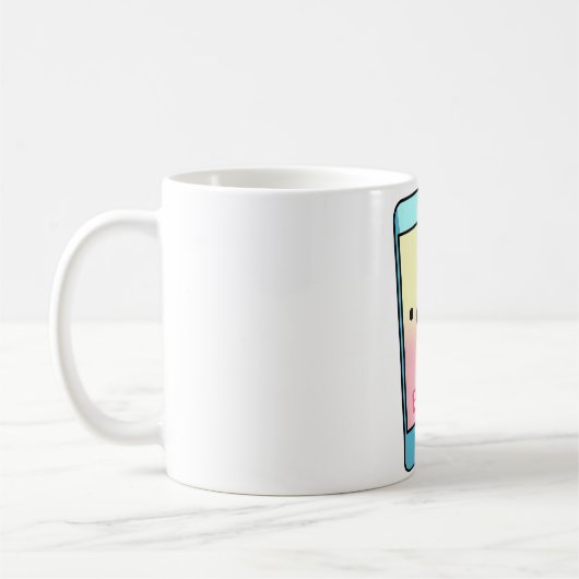Mug Téléphone intelligent Kawaii (Gauche)