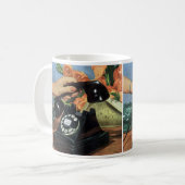 Mug Téléphone rétro avec cadran Rotary, affaires Vinta (Devant gauche)