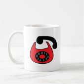 Mug Téléphone rouge Noir Vieux Téléphone (Gauche)