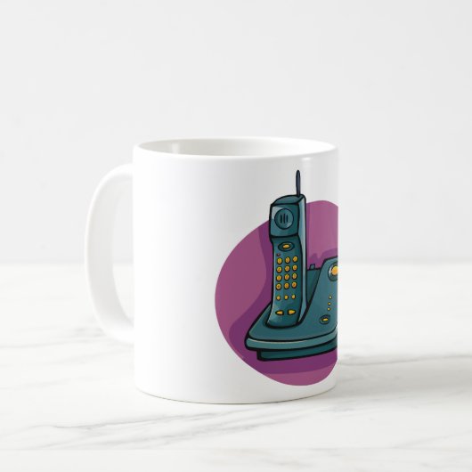 Mug Téléphonie Et Bouchon De Machine De Réponse (Devant gauche)