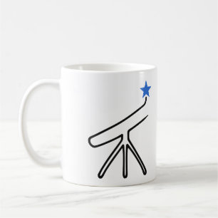 Mug Télescope en une ligne avec une étoile bleue