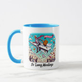 Mug Tellement de longues réunions amusantes retraite (Gauche)