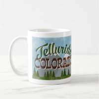 Telluride Colorado Fun Retro Snowy Mounts