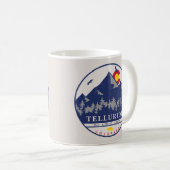Mug Telluride Colorado Retro Sunset Ski Souvenirs (Devant droit)