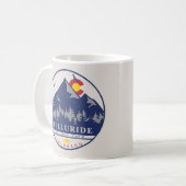 Mug Telluride Colorado Retro Sunset Ski Souvenirs (Devant gauche)