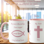 Mug Témoignage chrétien - Jésus Christ - Rose