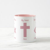 Mug Témoignage chrétien - Jésus Christ - Rose (Centre)
