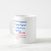 Mug Témoin de Jéhovah Jean14-6 (Devant gauche)