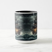 Mug Tempête de la Mer Noire : navire pirate foncé (Centre)
