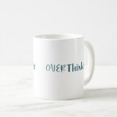 Mug Tempête mentale bleue Typographie conceptuelle Oeu (Devant droit)