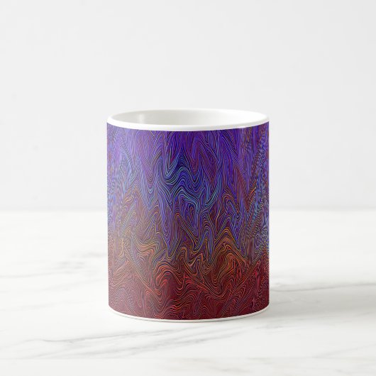 Mug "Tempête neurale" Abstraite" Bleu rouge (Centre)