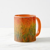 Mug "Tempête neurale" Orange jaune Abstrait (Devant droit)