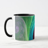 Mug Tempête rouge Floral Art moderne Abstrait Motif co (Gauche)