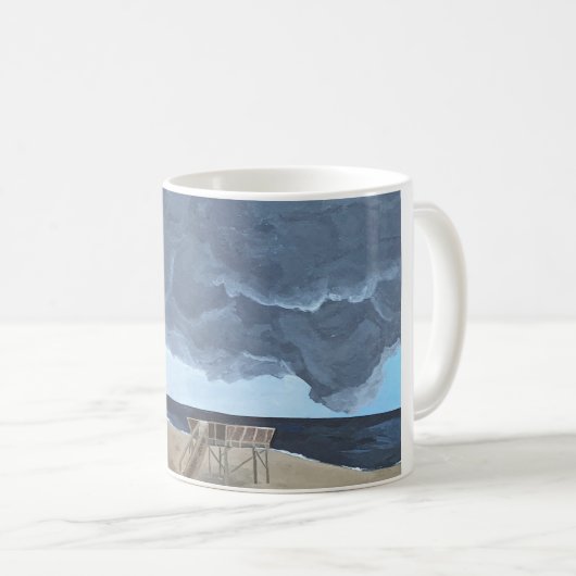 Mug Tempête sur la plage (Devant droit)
