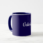 Mug Template, Add Your Own Text, Navy Blue, (Devant gauche)