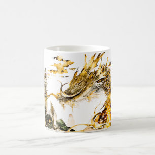 Mug Temple de dragon de mythologie asiatique majestueu