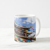 Mug Temple tibétain avec drapeaux de prière - Yunnan,  (Devant droit)