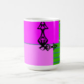 Mug Temps Carré rose moderne (Centre)