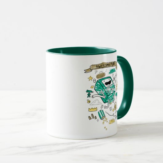 Mug Temps d'aventure | Croquis BMO "Awesomatude" (Devant droit)