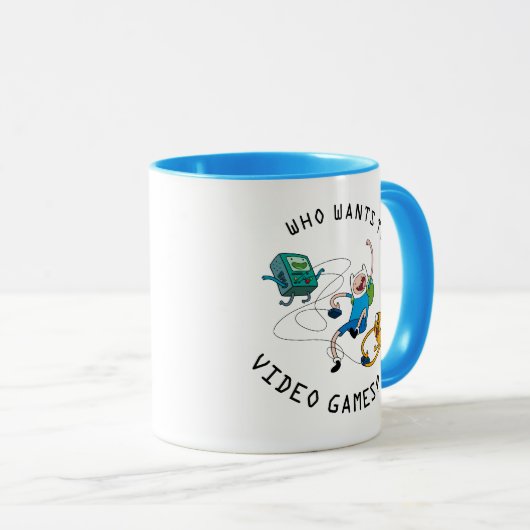 Mug Temps d'aventure | Finn & Jake Jouer avec BMO (Devant droit)