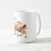 Mug Temps de pulls confortables d'automne - Livre & Th (Devant droit)