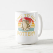 Mug Temps de sculpter la poterie en argile rétro en cé (Devant droit)