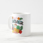 Mug Temps d'été doux | Fruits tropicaux et fleurs (Devant gauche)