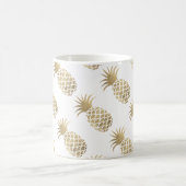 Mug Temps élégant chic de café d'ananas d'or de faux (Centre)
