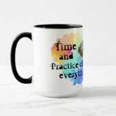 Mug Temps et pratique, nuage arc-en-ciel Encouragement (Gauche)