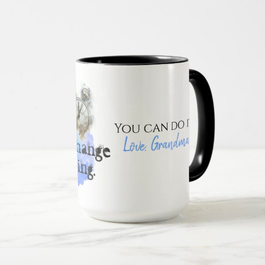Mug Temps et pratique, nuage arc-en-ciel Encouragement (Devant droit)