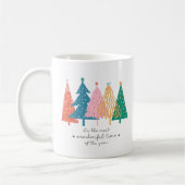 Mug Temps le plus merveilleux Noël Arbre vacances (Gauche)