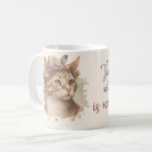 Mug Temps passé avec chats mignon Chat Aquarelle Desig (Devant gauche)